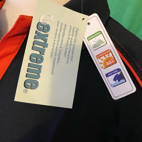 Extreme performance black/orange short sleeve shirt Ladies . UV protection 40+ - Picture 6 of 8